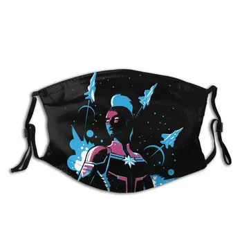 

Captain Marvel Non-Disposable Mouth Face Mask Anti Haze Dustproof Mask With Filters Protection Mask Respirator Muffle