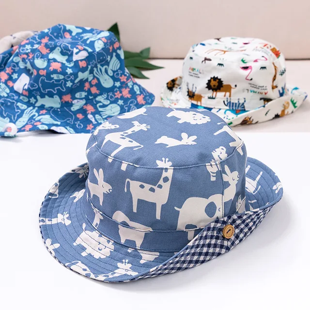 Baby Boy Girl Hat Cap for Children Kids Toddlers Panama Bucket Fishing Floppy Sun Hat Boys Girls Cartoon Fashion 6M-10 Years 3