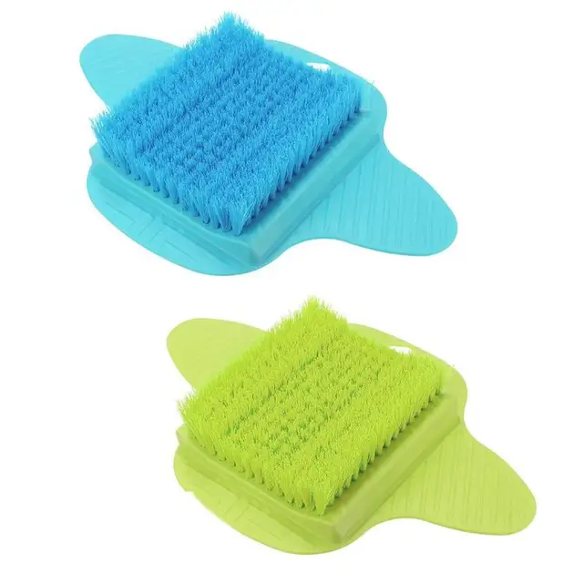 Plastic Bath Shower Foot Brush Scrubber Bath Shoe Feet Massage Slippers Brush Scrub Exfoliating Spa Shower