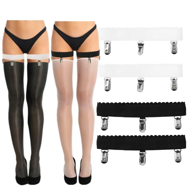 Reggicalze Donna A Vita Alta - 4 Cinghie, Reggicalze Retrò Con Fibbie In Metallo - Foto 6