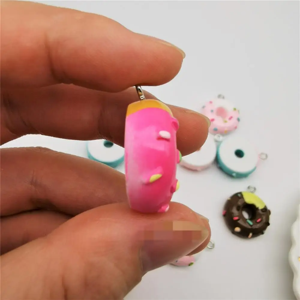 10 шт. смолы Kawaii домашний кукольный домик аксессуары Миниатюрные Мини Конфеты Пончик кукла еда играть Декор кухонные игрушки