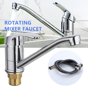 

1pc Rotating Mixer Faucet Basin Mixer Sink Faucet Modern Kitchen Bathroom Home Mixer Tap For Tools Parts