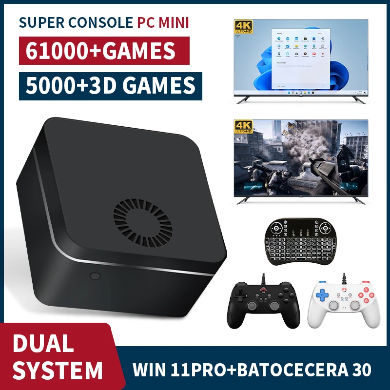 Chuwi ゲームビデオゲームコンソール Tvボックス 11 Pro Batocera 30 2t Hdd S Ps2 Psp 統合61000ゲーム Video Game Consoles Aliexpress