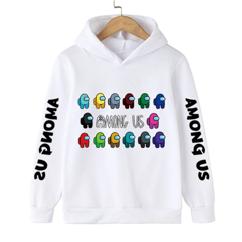 Детская одежда новые толстовки с капюшоном Игра среди нас для девочек и