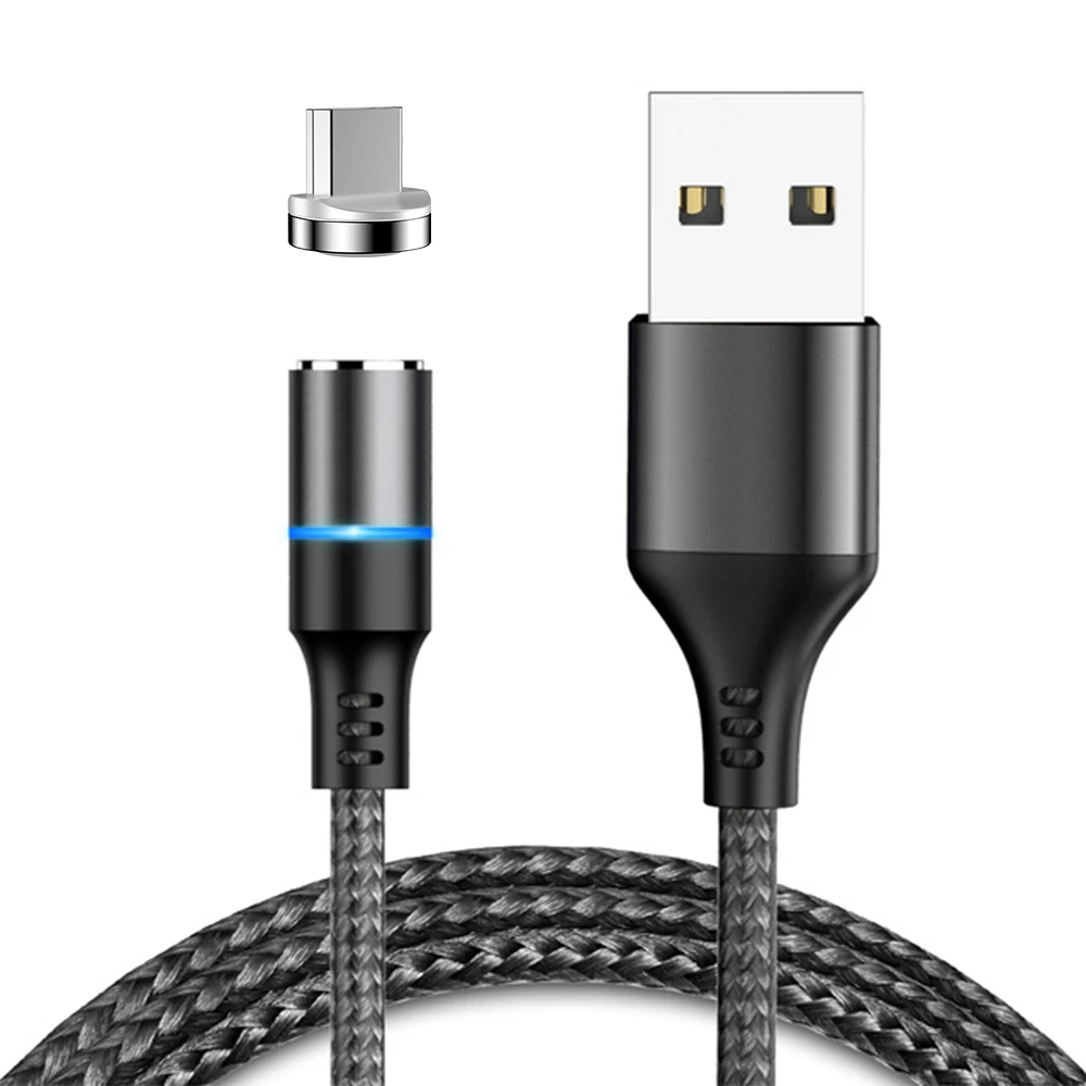 Black FLOVEME провод для быстрой зарядки 3а Магнитный кабель для зарядки Micro usb type C кабель для телефона XR K20 Pro Кабель - Цвет: Black