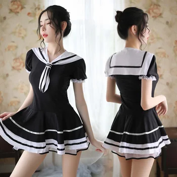 

Sexy Women Adult Schoolgirl Student Cosplay Costume Dress Uniform Dress Cosplay Sailor Set