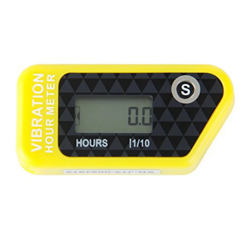 

2019 NewHM016R Vibration Activated Wireless Digital Hour Meter Hour Meter Black Led Display Tachometer