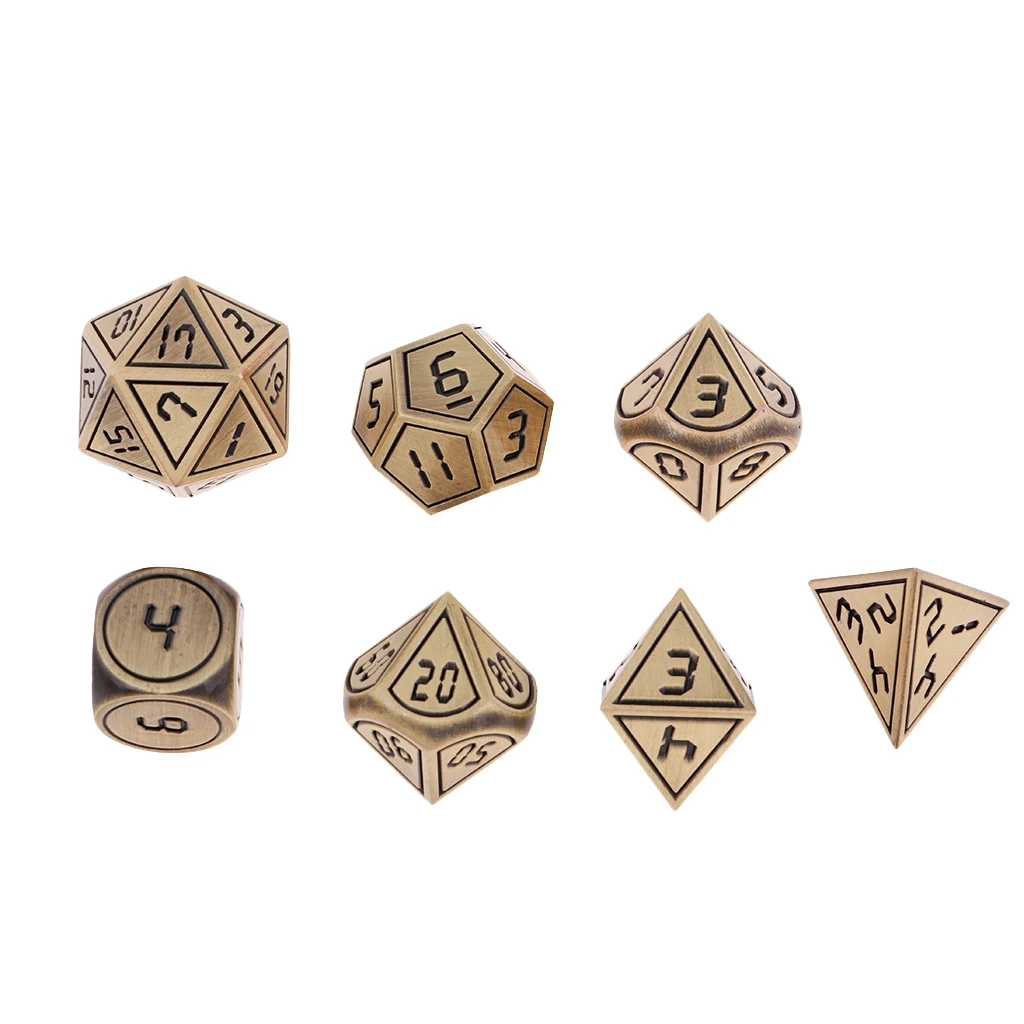 7 шт. Набор кубиков D4 D6 D8 D10 D12 D20 подземелья D&D RPG MTG игровые кубики для вечеринок настольные игры Кубики