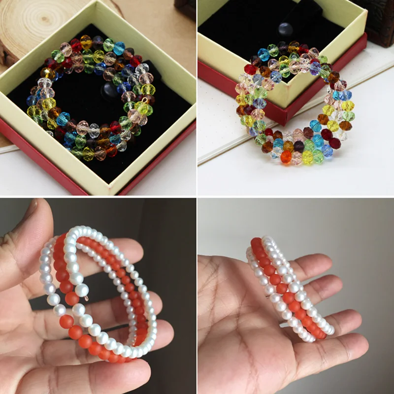 Silver Memory Bead Steel Wire Rings