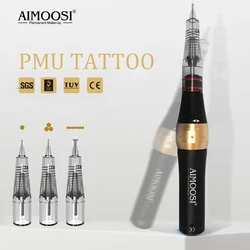 hot Ultra-silence Aimoosi M7 digital intelligent Semi Permanent makeup for Eyebrow tattoo machine kit with Gun Cartridge Needle