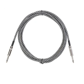 

3m Guitar Line Double-head 6.5mm Connector Copper Alloy Noise Reduction Audio Connection Cable for Electric Guitar Parts