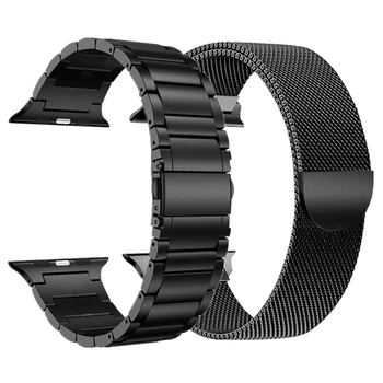 

Stainless Steel Wrist Band for Apple Watch Series 5 4 40mm 44mm Metal Replacement Strap for iWatch 1 2 3 38mm 42mm Bracelet