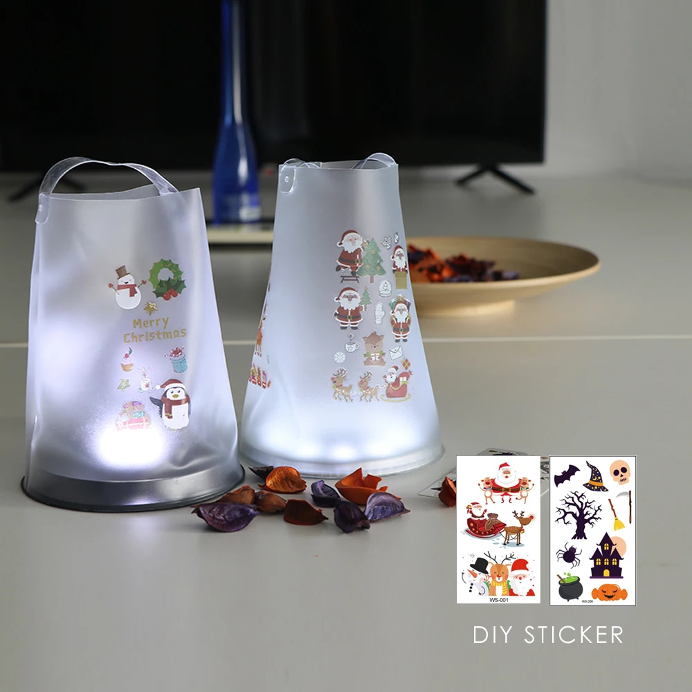 Portable Outdoor Camping Lantern LED Candle Light With AAA Battery Dry Bag Function Waterproof Emergency Lights For Kids Gifts