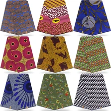 Горячая Распродажа, африканская ткань, африканская восковая ткань, африканская настоящая восковая ткань, Анкара, 6 ярдов, хлопок, ткань для платья YNG10