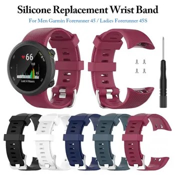 

Sports Soft Silicone Replacement Watch Band Wrist Band Strap For Garmin Forerunner 45 F45 F45S Watch Strap Wearable Accessories