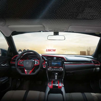 

Front Console Steering Wheel Instrument Gear Shift Box Trim Styling Accessor for Honda Civic 10th 2016 2017 2018 Car Interior