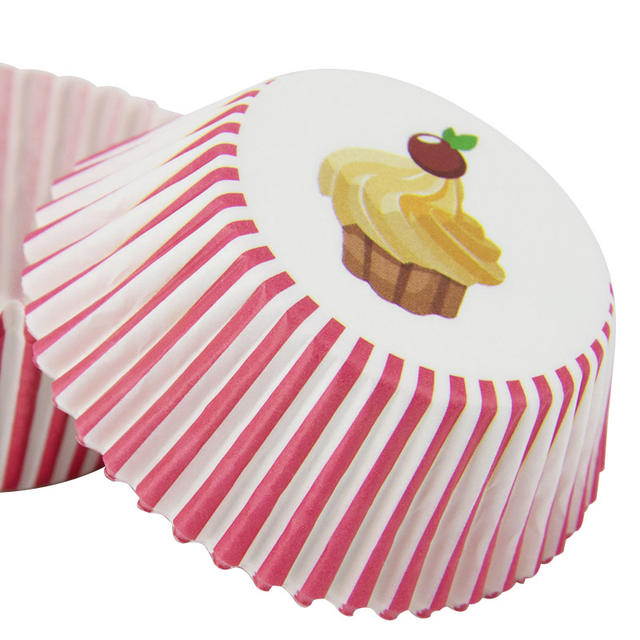 Striped Cupcakes Baking Bowl Set 40 Pcs