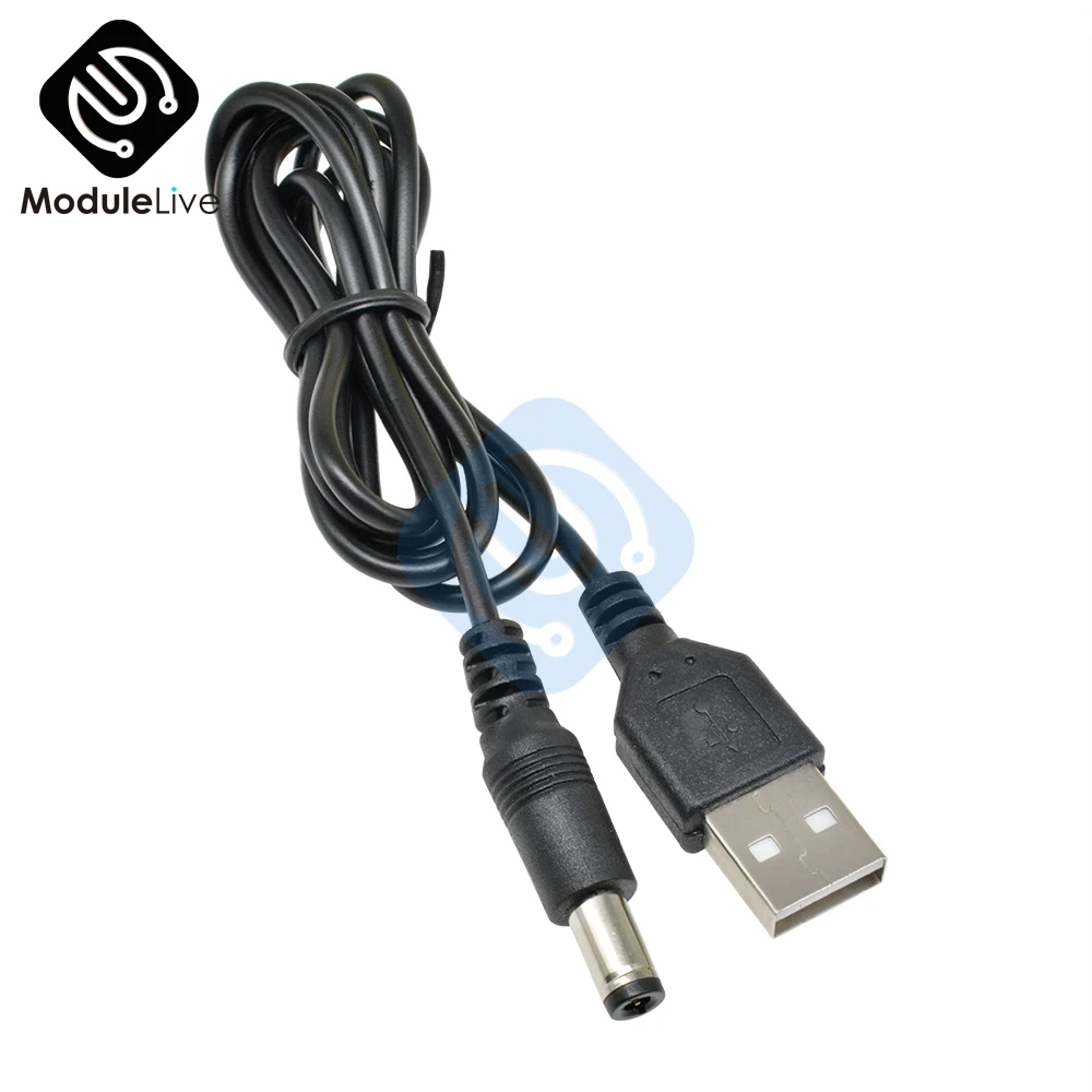 USB 2.0 Male A to DC 5.5mm x 2.1mm Plug DC Power Cord 80cm