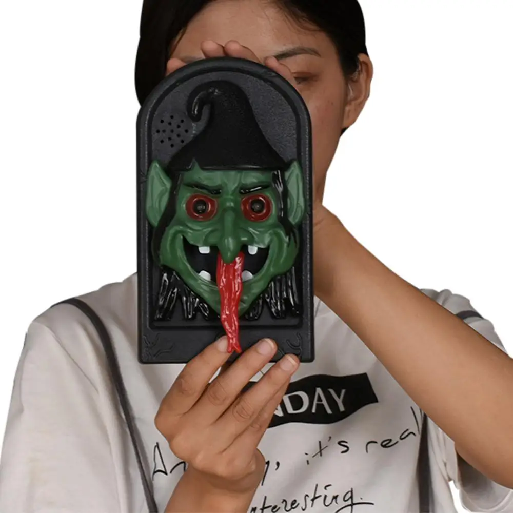 

Halloween Door Decoration Creepy Doorbell Can Make Scary Sound Light Up Creepy Eyes Festival Decor Witch/Ghost/Pumpkin Doorbell