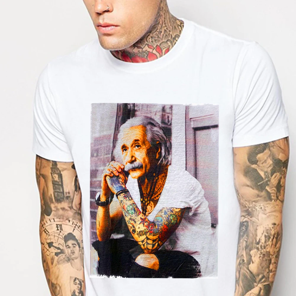 

Hillbilly Einstein T Shirt 2019 New Summer Fashion Men Short Sleeve Funny Print T-Shirt Harajuku Aesthetics Tops Tees For Lady