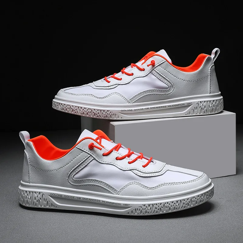 

2019 MEN'S SHOES Summer New Style Low Top Sneakers Breathable Athletic Shoes Students White Shoes Versatile Trendy Shoes