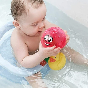 

Bath Toys Spray Water Ball Children Toddler Automatic Induction Sprinkler Ball Bathroom LED Light Toys