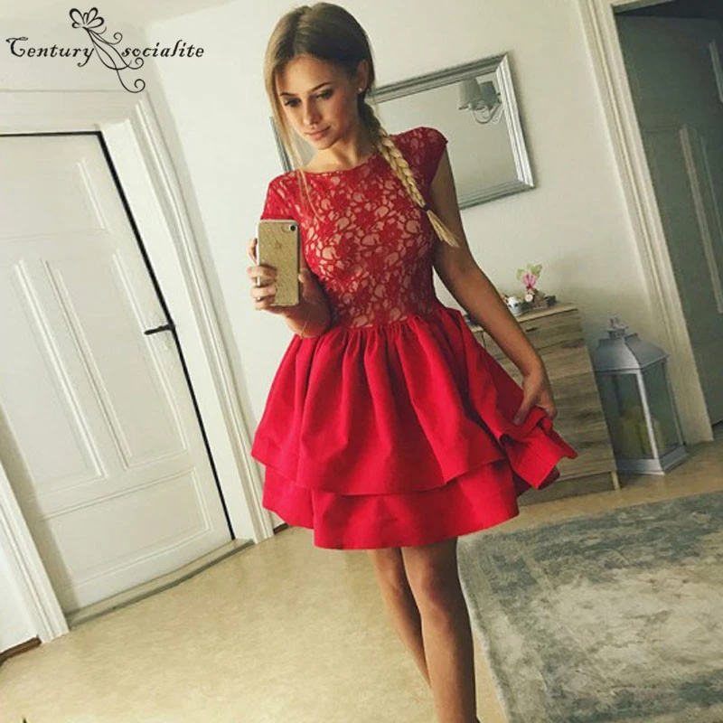 Red Homecoming Dresses 2020 Lace ...