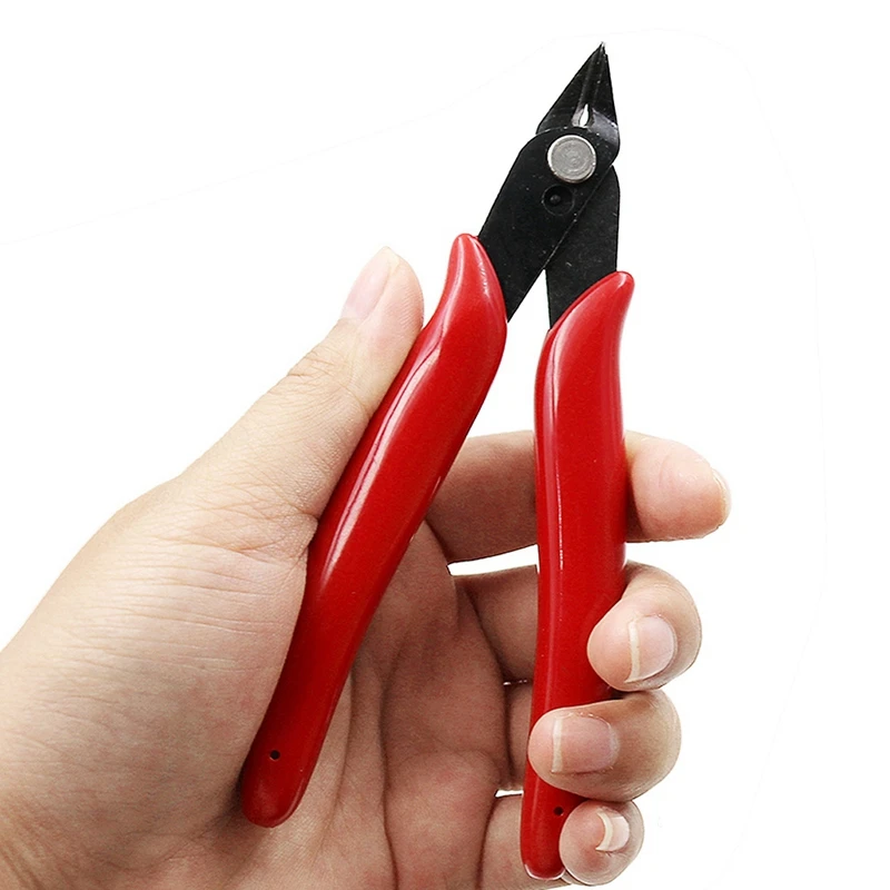 Diagonal Pliers 3.5 Inch Mini Wire Cutter Small Soft Cutting Electronic Pliers Wires Insulating Rubber Handle Model Pliers(Black