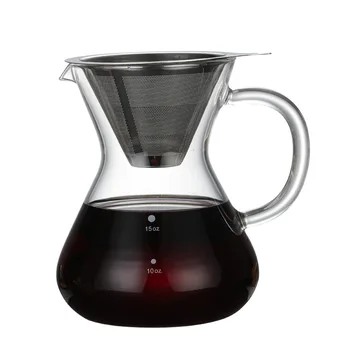 

Glass Camping Coffee Pot Percolator Filter Espresso Coffeeware Coffee Tools Drip Cafetiere Italienne Stainless Steel Pot EA6KFH
