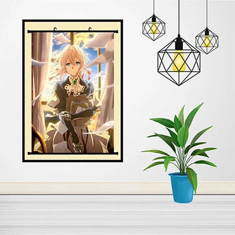 Фиолетовый эвергарден Аниме Манга настенный плакат свиток домашнее украшение