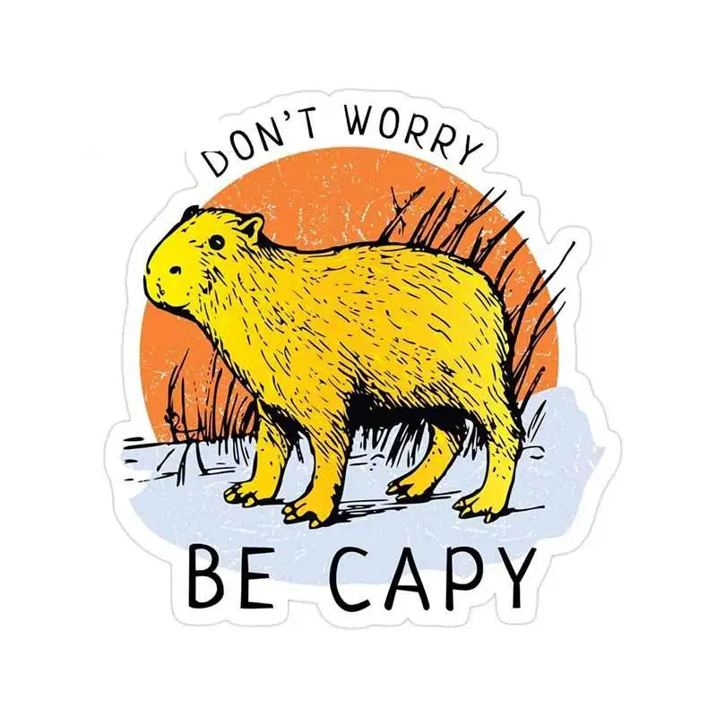 Interessante Cartone Animato Capybara Auto Paraurti Finestra Adesivi Moda Decalcomania Antigraffio Impermeabile Adatto Per Van Rv