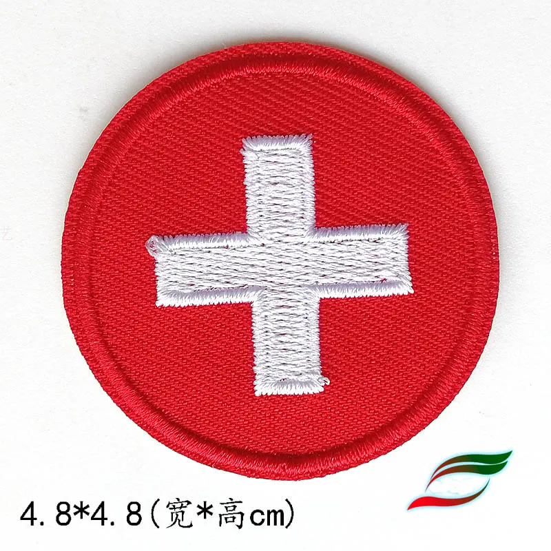 Adhesive cloth stickers A533 white cross flag cross sign clothes patch stickers medical clothing logo decals