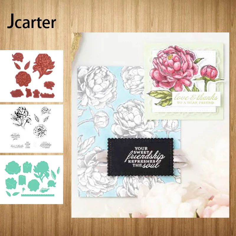 

New Design Love Blooming Flower Metal Cutting Dies and Stamps for Scrapbooking Craft Stencil DIY Album Paper Make Template Decor