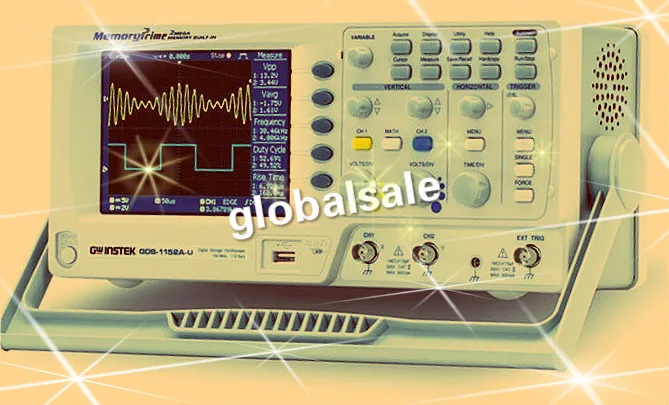 GDS-1102A-U серия 5," lcd 2 канала 100mhz 1G a/s с usb осциллограф измерительный прибор