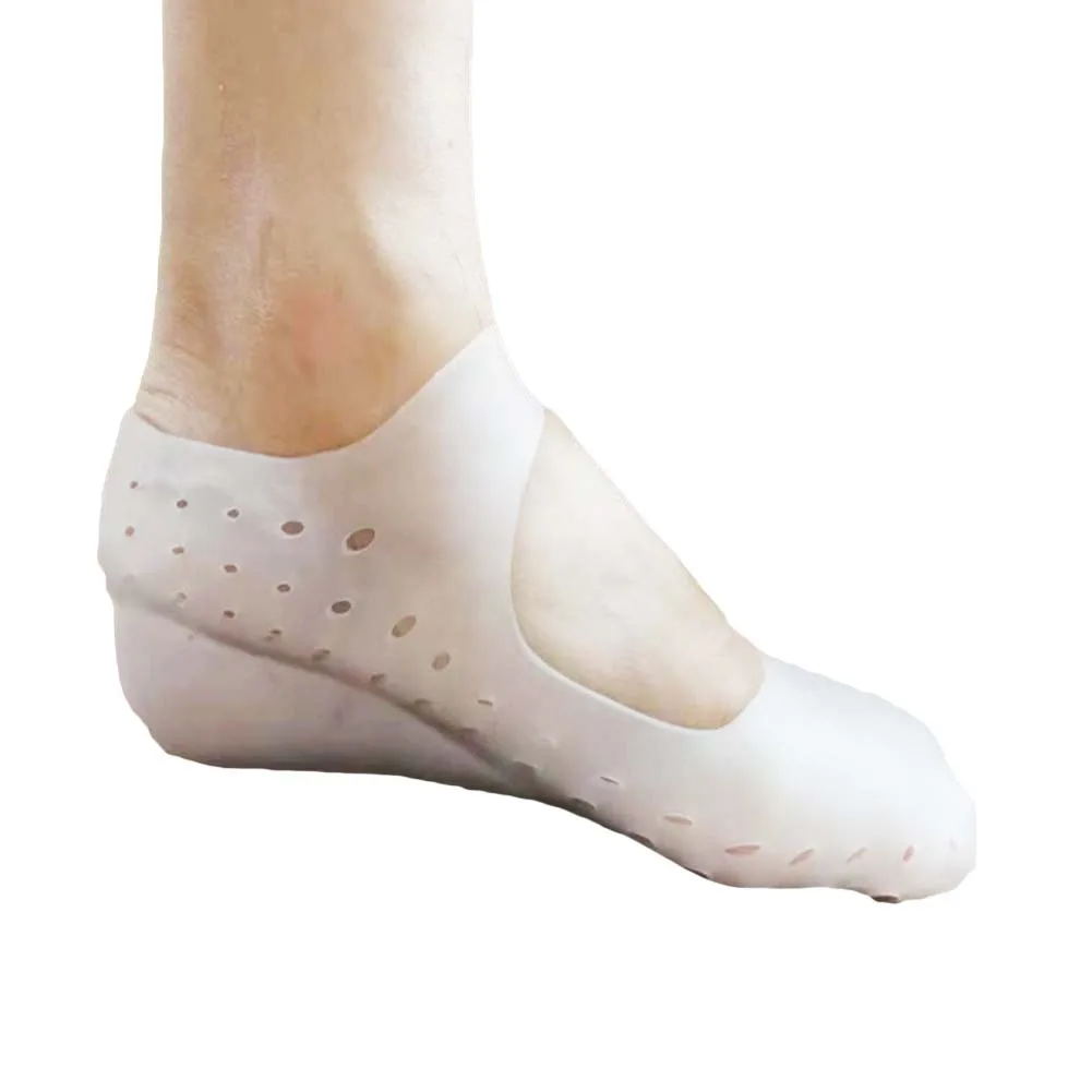Hot Invisible Height Increase Socks Heel Pads Silicone Insoles Foot Care