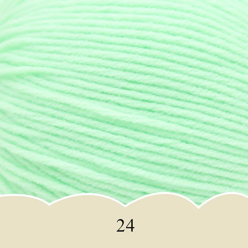 50 г Высокое качество DIY хлопчатобумажная пряжа вязание крючком ручной вязаный свитер хорошая упорная нить - Цвет: 24 1pc