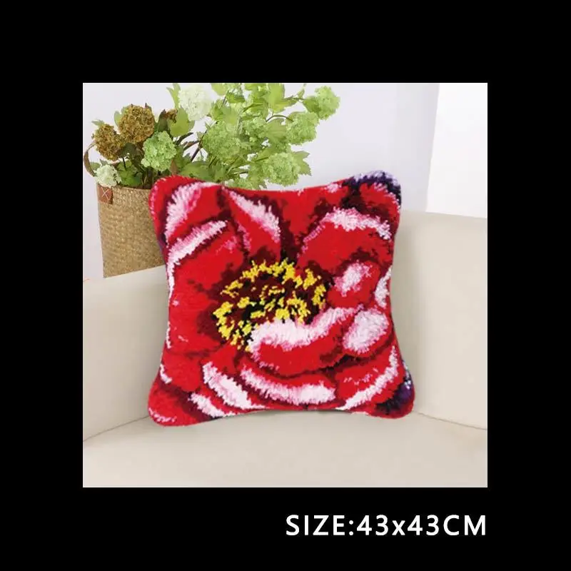 

Latch Hook Pillowcase Handwerken Knooppakket Knoopkussen Foamiran For Needlework Latch Hook Cushion Embroidery DIY Cross Stitch