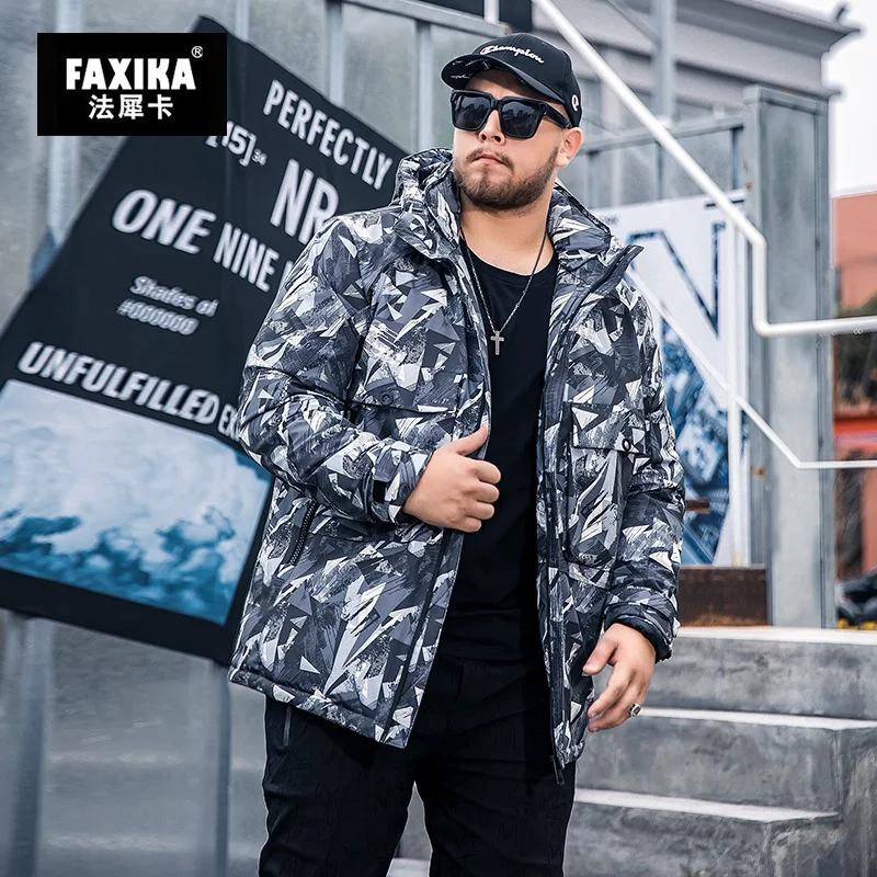 FAXIKA card/популярная мужская хлопковая куртка с логотипом больших размеров, новинка года, хлопковая стеганая куртка, теплая просторная одежда, зимнее пальто