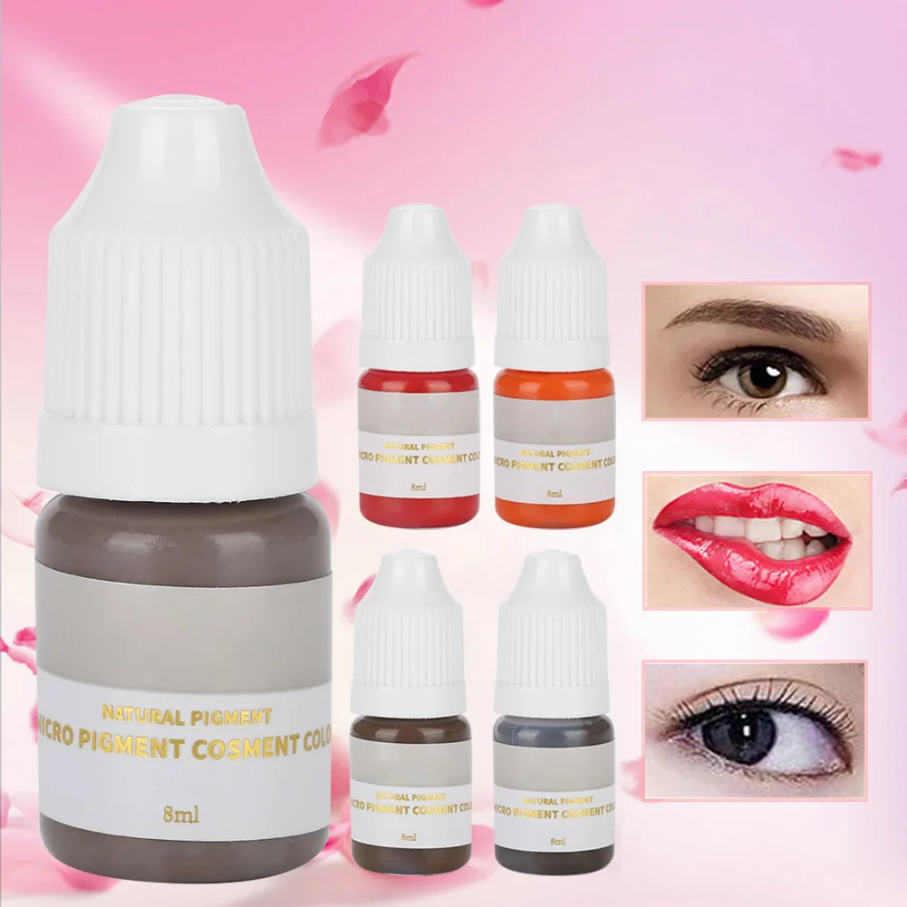 Professional Safe Microblading Plant Pigment Ink Semi-Permanent Makeup Eyebrow Lips Eye Line Body Makeup Beauty Art Tattoo Color