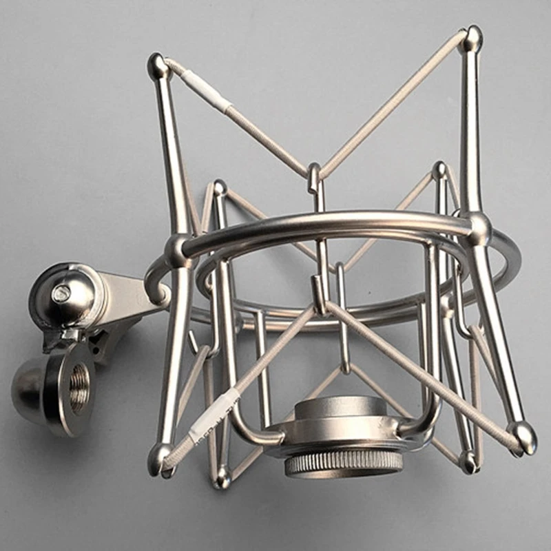 Recording Studio Metal Shockmount Clip Suspension Spiders Bracket Microphone Stand Shock Mount for Broadcast Computer Mic Holder