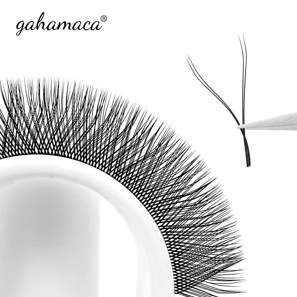 GAHAMACA YY Eye Lash Extensions Faux Mink Black Soft Invividual Eyelashes L/LU Y Shape Volume Lashes Tools 8-15 MM Lash