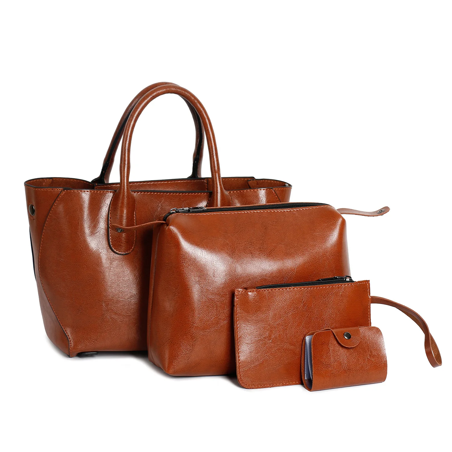 

Bag Women's 2018 New Style Different Size Bags Retro Shoulder Bag PU Handbag Fashion