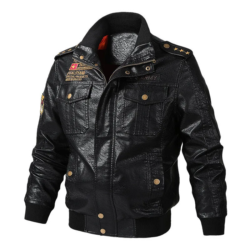 Мужская мотоциклетная куртка из ПУ кожи Размеры M ~ 4XL 5XL 6XL | одежда