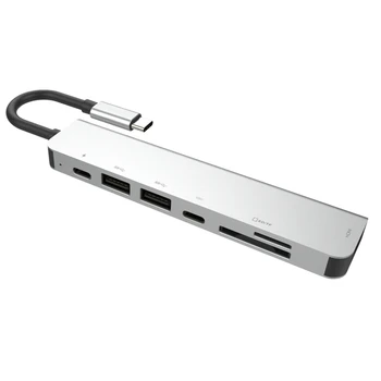 

7 in 1 Converter USB C Hub Adapter Dongle Docking Station for Air Pro with 4K 60Hz HDMI Wide Compatibility