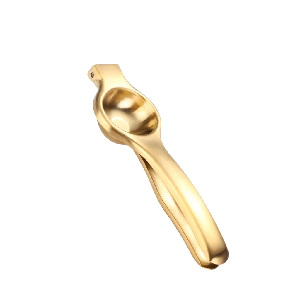 Gold Ручная соковыжималка для апельсинового лимона, нержавеющая сталь, ручная прессовка для фруктов, овощей, сока, кухонный металлический зажим для сока, аксессуары Keuken - Цвет: Gold