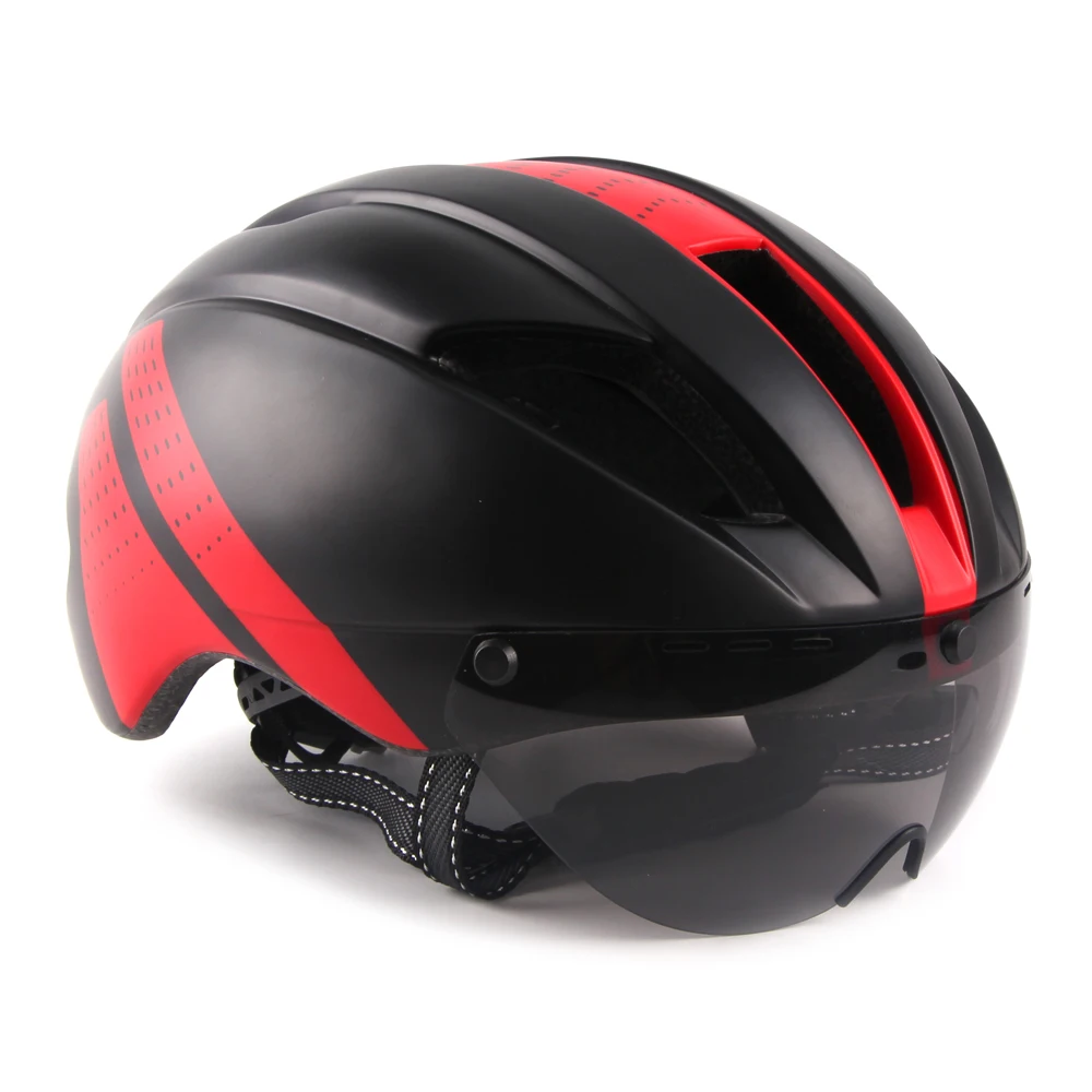 Aero helmet tt time-пробный гоночный дорожный велосипедный шлем для мужчин и женщин очки велосипедный шлем с объективом Casco Ciclismo велосипедный шлем