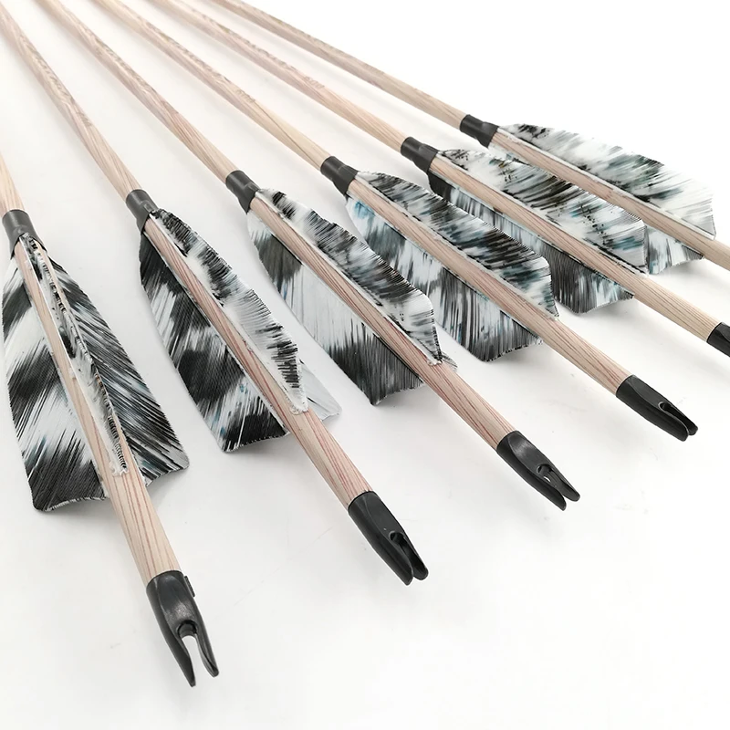 Flèches Carbone MAK 31" Spine 500 - Plumes Vertes - 6 Pièces - Pour Arc Composite/recurve