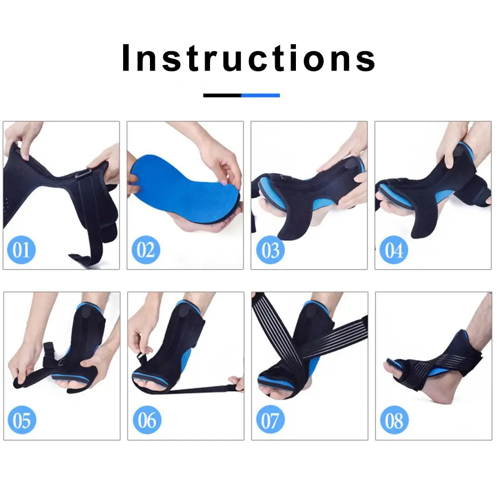 Plantar Fasciitis Ночная Капа поддерживающий Ортез для ног регулируемая поддержка лодыжки стопы стабилизатор с массажным шаром облегчение боли
