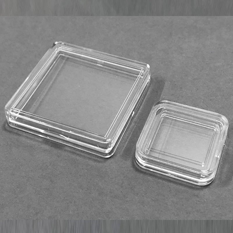 10Pieces High Quality 10 Size Square Clear Plastic Acrylic Protector  Containers Case For Token Board Game Holder Boxes