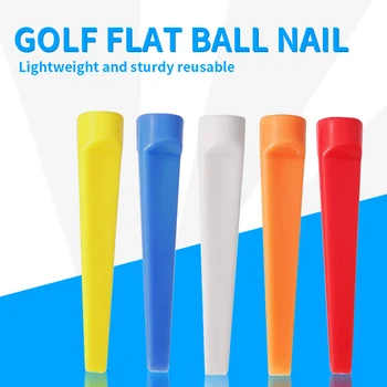 

10pcs Sport Golf Tees Portable Training Aids Self Standing Easy Apply Professional Outdoor Anti Flying Flat Shape Ball Holder
